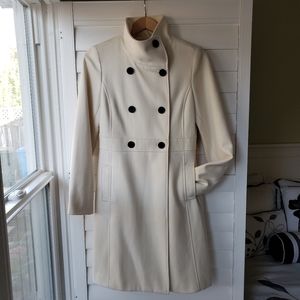 Old Navy Long Off White Pea Coat